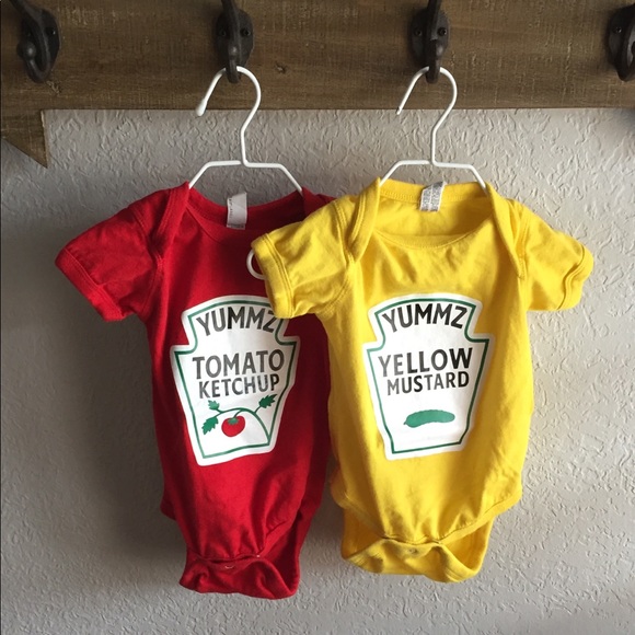 ketchup and mustard onesies